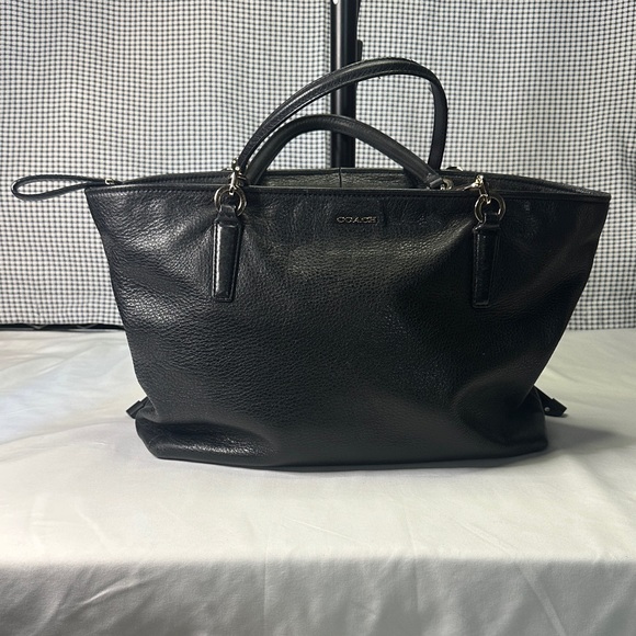 Coach Black Pebbled Leather Handbag - Picture 1 of 10